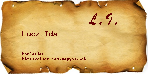 Lucz Ida névjegykártya